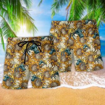 Bee Everywhere And Sunflowers Cool Beach Short | Newhawaiianshirts CA