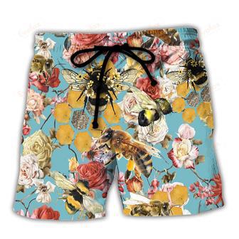 Bee Let Make Gorgeous Roses So Beatiful Beach Short | Newhawaiianshirts AU