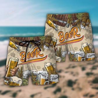 Beer Born To Drink Beach Short | Newhawaiianshirts AU