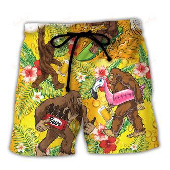 Beer Funny Bigfoot Stole My Beer Lover Beer Tropical Style Beach Short | Newhawaiianshirts DE