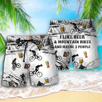 Beer I Like Beer And Moutain Bikes Beach Short | Newhawaiianshirts AU