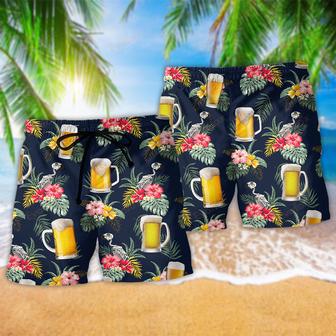 Beer Tropical Floral Basic Beach Short | Newhawaiianshirts AU