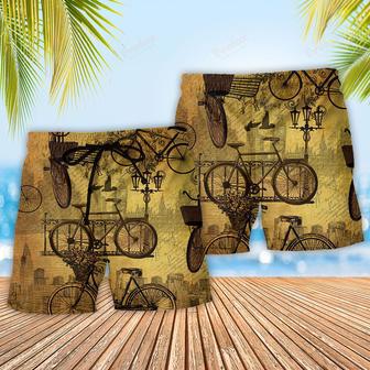 Bike Love Sunset Amazing Vintage Beach Short | Newhawaiianshirts DE