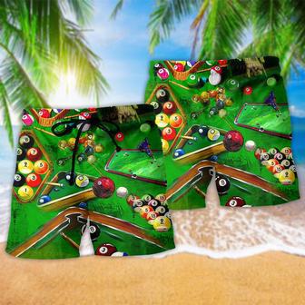 Billiard Is My Life My Love Green Beach Short | Newhawaiianshirts AU