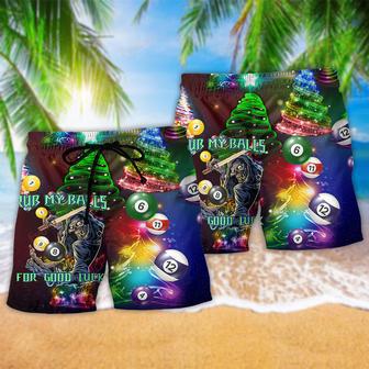 Billiard Rub My Ball For Christmas Neon Beach Short | Newhawaiianshirts