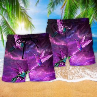 Bird Purple Love Sky Beach Short | Newhawaiianshirts CA