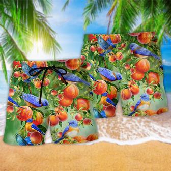 Bird Something Peach Blue Beach Short | Newhawaiianshirts AU