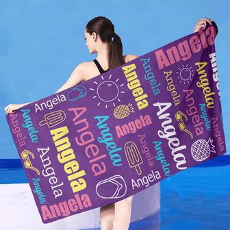 Birthday Special Custom Name Microfiber Beach Towels Perfect Gift Idea | Newhawaiianshirts UK