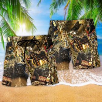 Black Cat Magic Retro Beach Short | Newhawaiianshirts AU