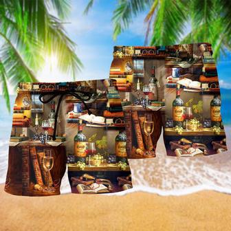 Book And The Smell Of Fine Drink Beach Short | Newhawaiianshirts DE