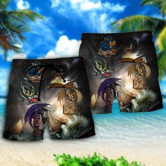 Book Reading Book Dragon Beach Short | Newhawaiianshirts DE