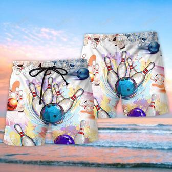 Bowling Art Playing Game Beach Short | Newhawaiianshirts AU