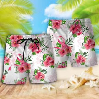 Breast Cancer Hope Life Floral Beach Short | Newhawaiianshirts UK