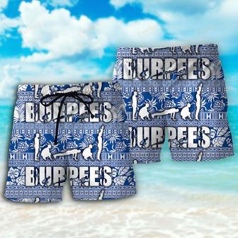 Burpees Made Us Happy Tropical Beach Short | Newhawaiianshirts CA