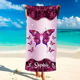 Butterfly Custom Color Design Personalized Beach Towels Summer Gift | Newhawaiianshirts AU