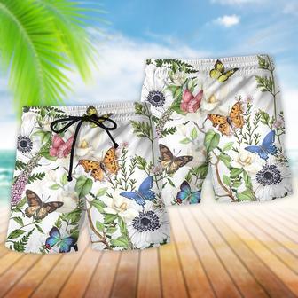 Butterfly Floral Beautiful Beach Short | Newhawaiianshirts AU