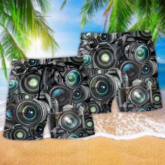 Camera Look Through Cameras Dark Style Beach Short | Newhawaiianshirts AU