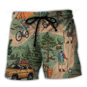 Camping If I'm Drunk It's My Camping Friends Fault Beach Short | Newhawaiianshirts UK