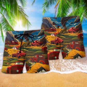 Car Love Red Mountain Beach Short | Newhawaiianshirts AU