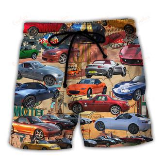 Car Lover Utah Miata Club Route 66 Beach Short | Newhawaiianshirts AU