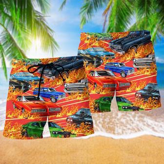 Car On Fire Amazing Style Beach Short | Newhawaiianshirts DE