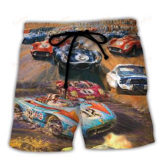 Car Racing Fast Lover Racing Style Beach Short | Newhawaiianshirts DE