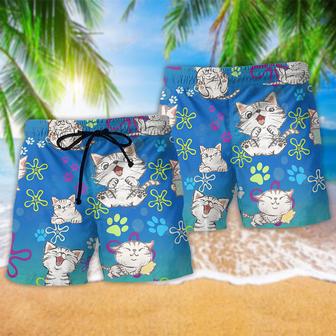 Cat All I Need Is Love And A Lovely Cat Beach Short | Newhawaiianshirts AU