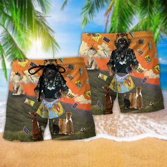 Cat And Tarot Style Beach Short | Newhawaiianshirts AU