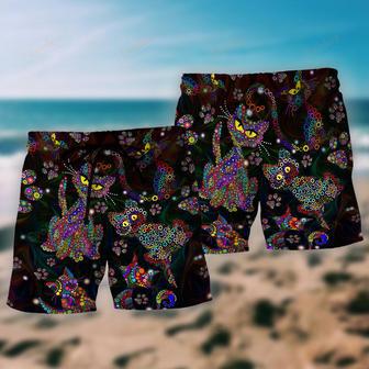 Cat Colorful Lovely Style Beach Short | Newhawaiianshirts AU