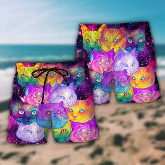 Cat Galaxy Coloful Cool Style Beach Short | Newhawaiianshirts AU