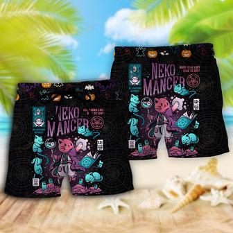 Cat Halloween Neko Mancer Beach Short | Newhawaiianshirts AU