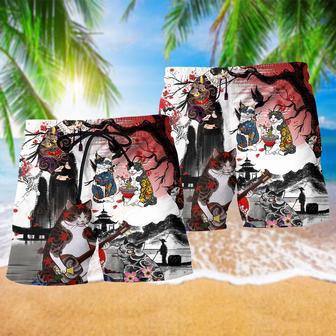 Cat Japanese Amazing Art Beach Short | Newhawaiianshirts AU