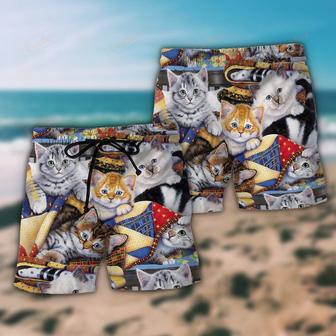 Cat Kitten Is So Cute Beach Short | Newhawaiianshirts AU