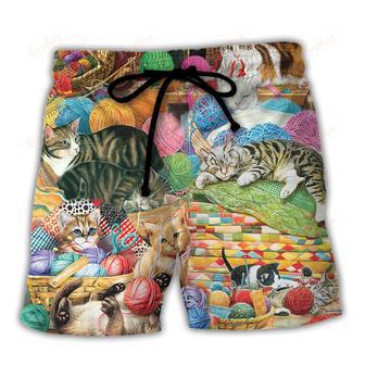 Cat Knitting Is Kinda My Thing Beach Short | Newhawaiianshirts AU