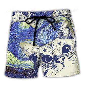 Cat Love Life Cute Beach Short | Newhawaiianshirts AU