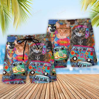 Cat Love Life So Colorful Beach Short | Newhawaiianshirts AU