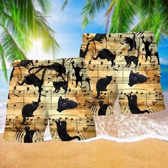 Cat Love Play Music Beach Short | Newhawaiianshirts AU