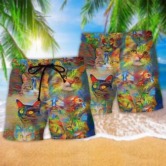 Cat Lovely Amazing Cats Beach Short | Newhawaiianshirts CA