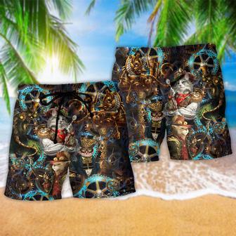 Cat Machine Magic Cool Style Beach Short | Newhawaiianshirts