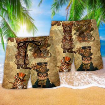 Cat Machine Vintage Style Beach Short | Newhawaiianshirts