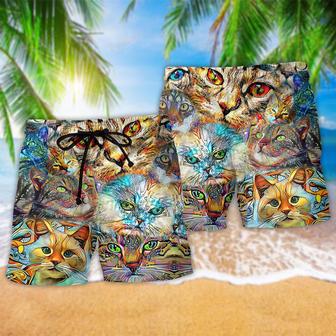 Cat Real Men Love Cats Beach Short | Newhawaiianshirts AU