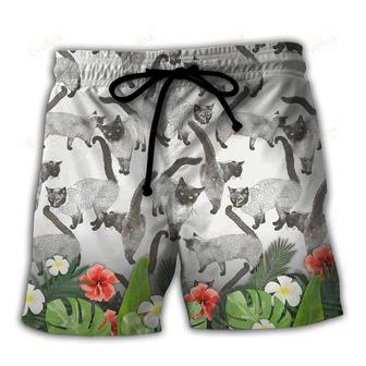 Cat Siamese Cat Lovely Tropical Style Beach Short | Newhawaiianshirts CA