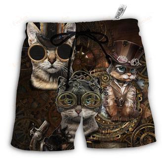 Cat Streampunk Cats So Cool Beach Short | Newhawaiianshirts AU