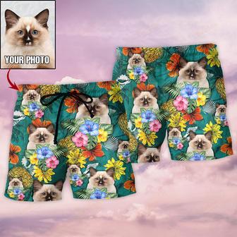 Cat Tropical Various Style Custom Photo Beach Short | Newhawaiianshirts UK