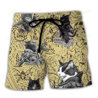 Cat Warrior Strong Beach Short | Newhawaiianshirts AU