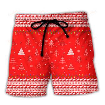 Cat Wreck The Tree Christmas Red Style Beach Short | Newhawaiianshirts DE