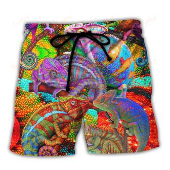 Chameleon Animals My Chameleon Really Looks Up To Me And I Love Beach Short | Newhawaiianshirts UK