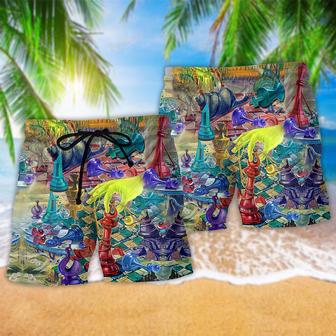 Chess Magical World Style Beach Short | Newhawaiianshirts DE