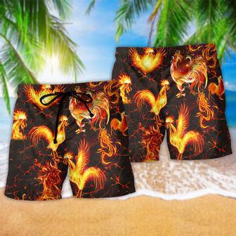 Chicken Fire Love It Cool Chicken Beach Short | Newhawaiianshirts AU