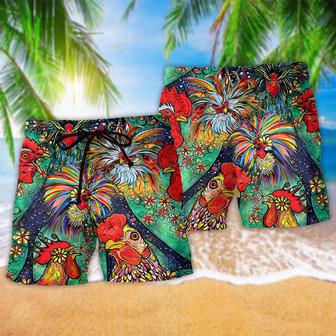 Chicken Love Farm Color Beach Short | Newhawaiianshirts